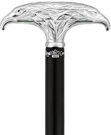 Patriotic Chrome Plated Double Eagle T-Handle Walking Cane Discount Reliable