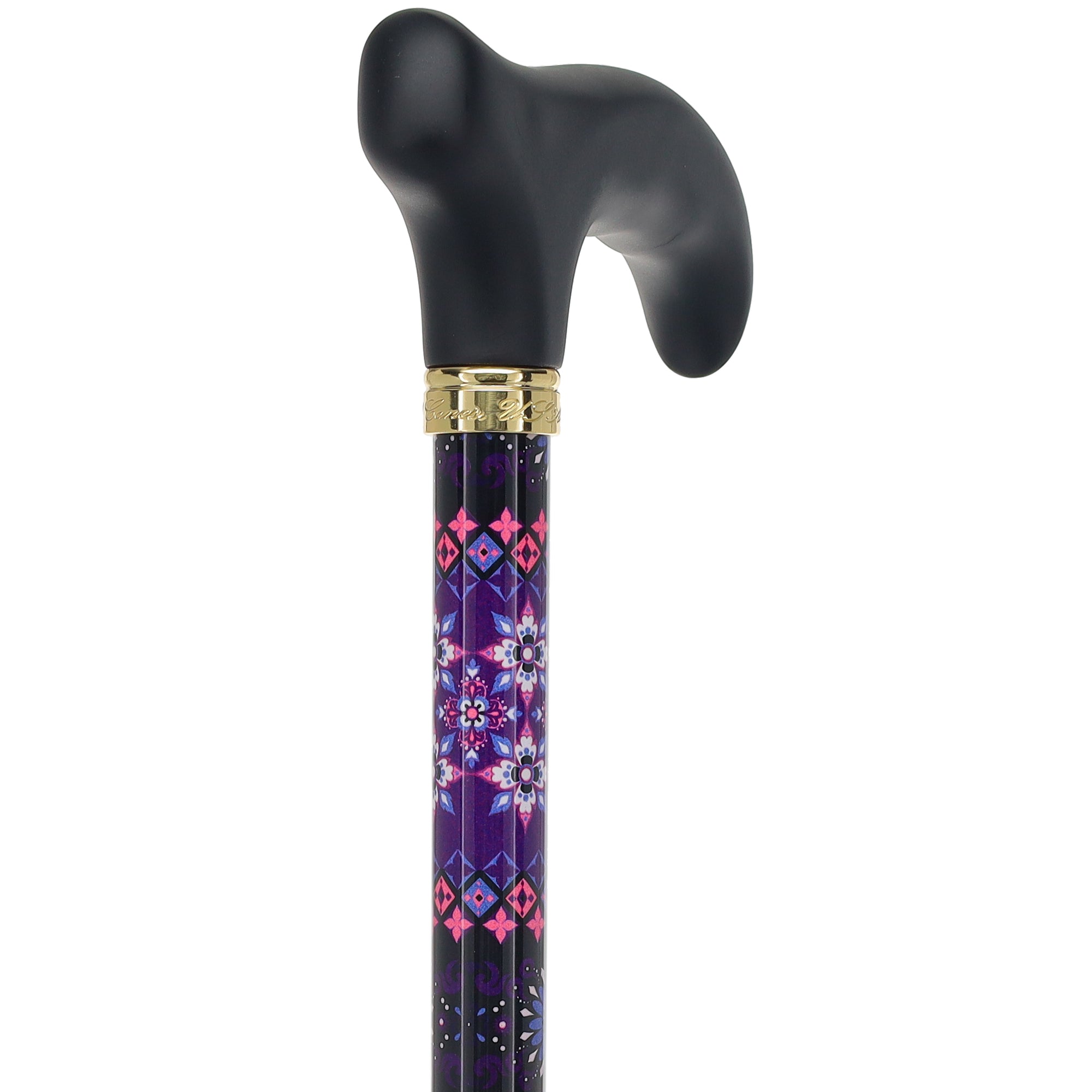 Pretty Purple Adjustable Derby Walking Cane with Engraved Collar w/ SafeTbase Genuine Cheap Online