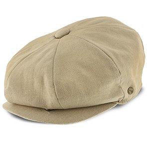 Hampton - Walrus Hats Sand Linen 8 Panel Newsboy Cap Find Great Online