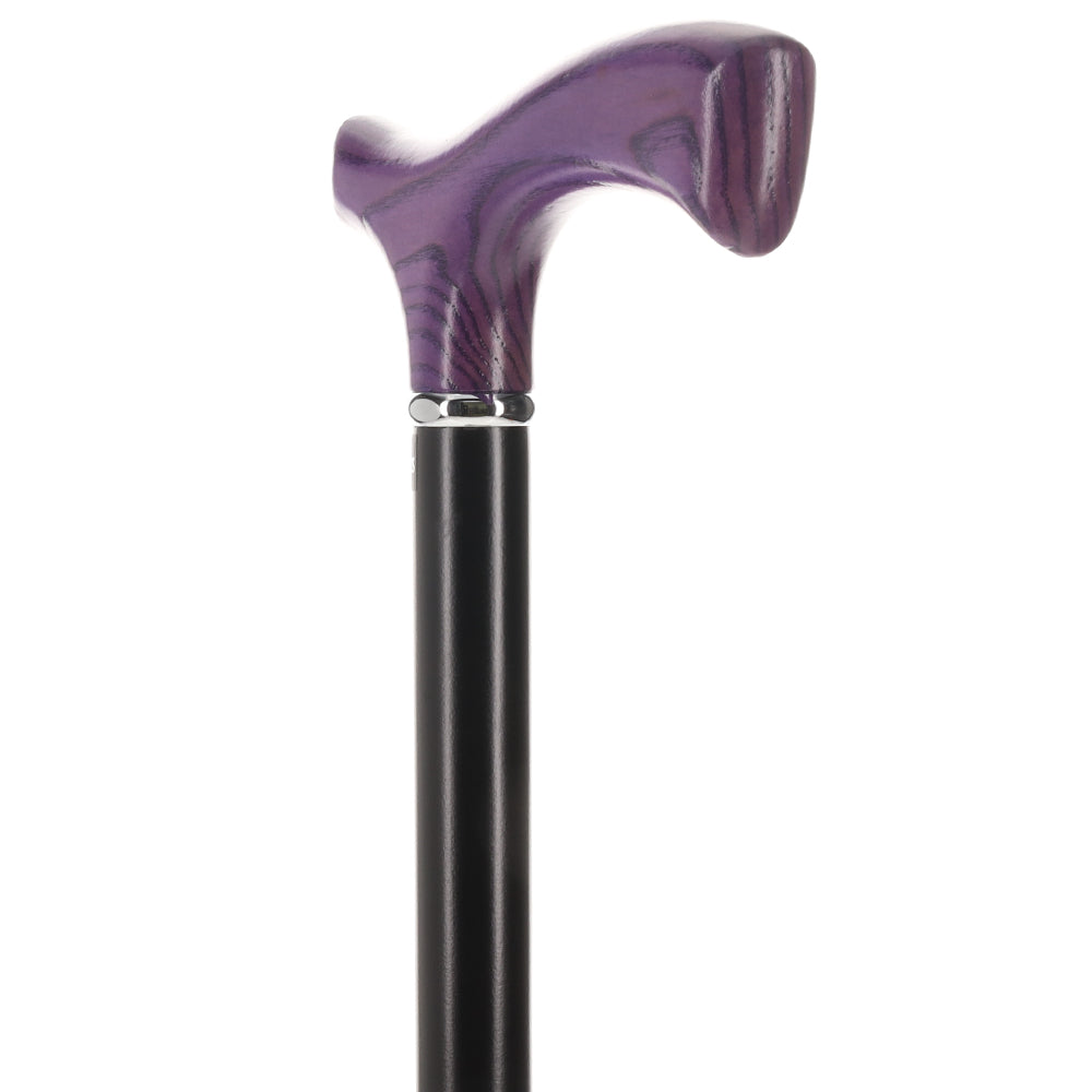 Scratch and Dent Amethyst Purple Ash Fritz Walking Cane With Black Beechwood Shaft and Silver Collar V1227 Buy Cheap Newest