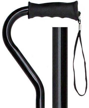 Black Aluminum: Adjustable Offset Walking Cane with Grip Cheap 2025 Newest