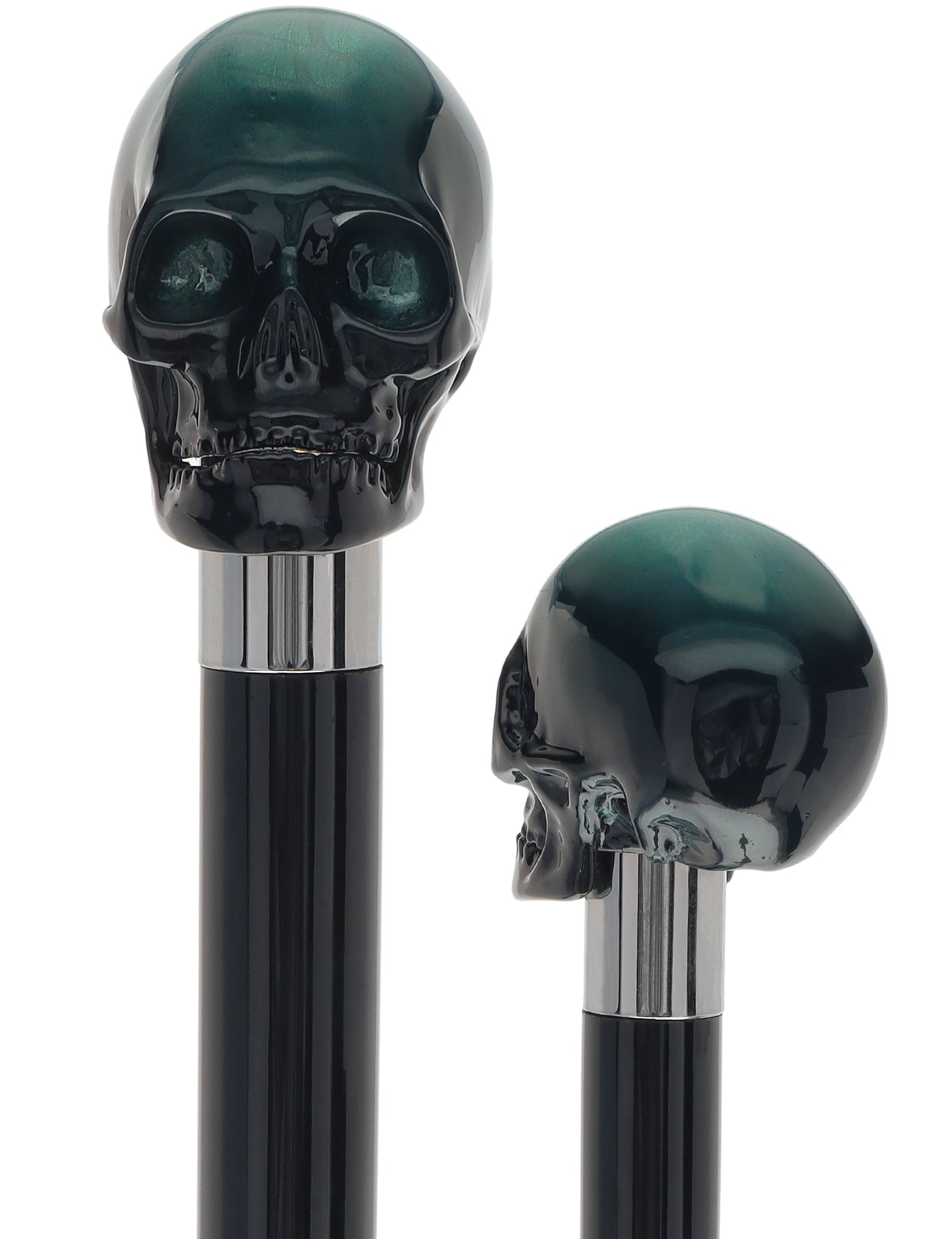 Mystic Emerald Skull Head Walking Stick with Beech wood shaft Cheap Sale Amazon