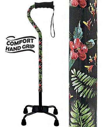 Island Way Designer Convertible Quad Base Walking Cane with Comfort Grip - Adjustable Shaft Buy Cheap Latest