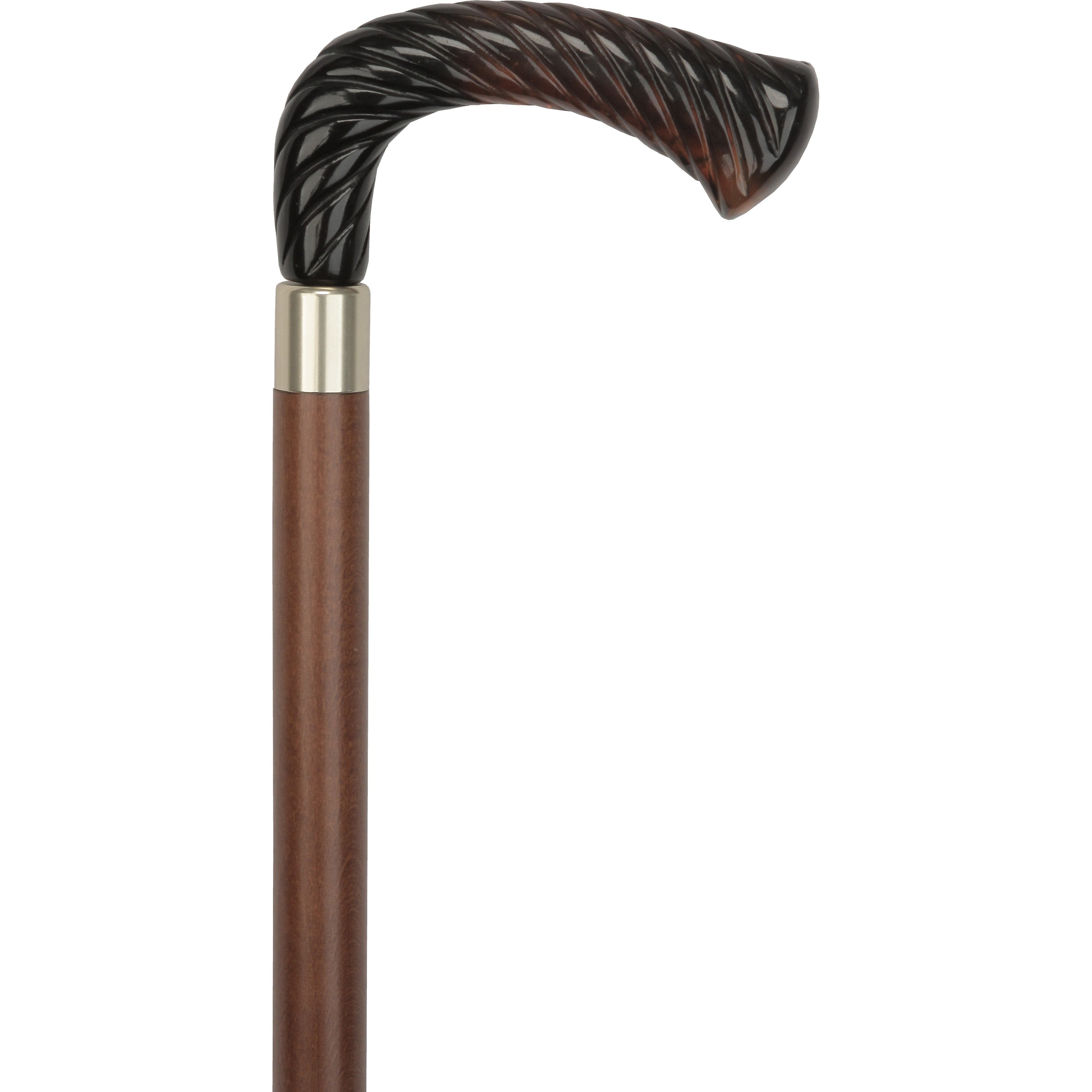 Elegant Opera Shaped Twist Handle-Italian Handle Cane w/ Custom Shaft and Collar Explore Online