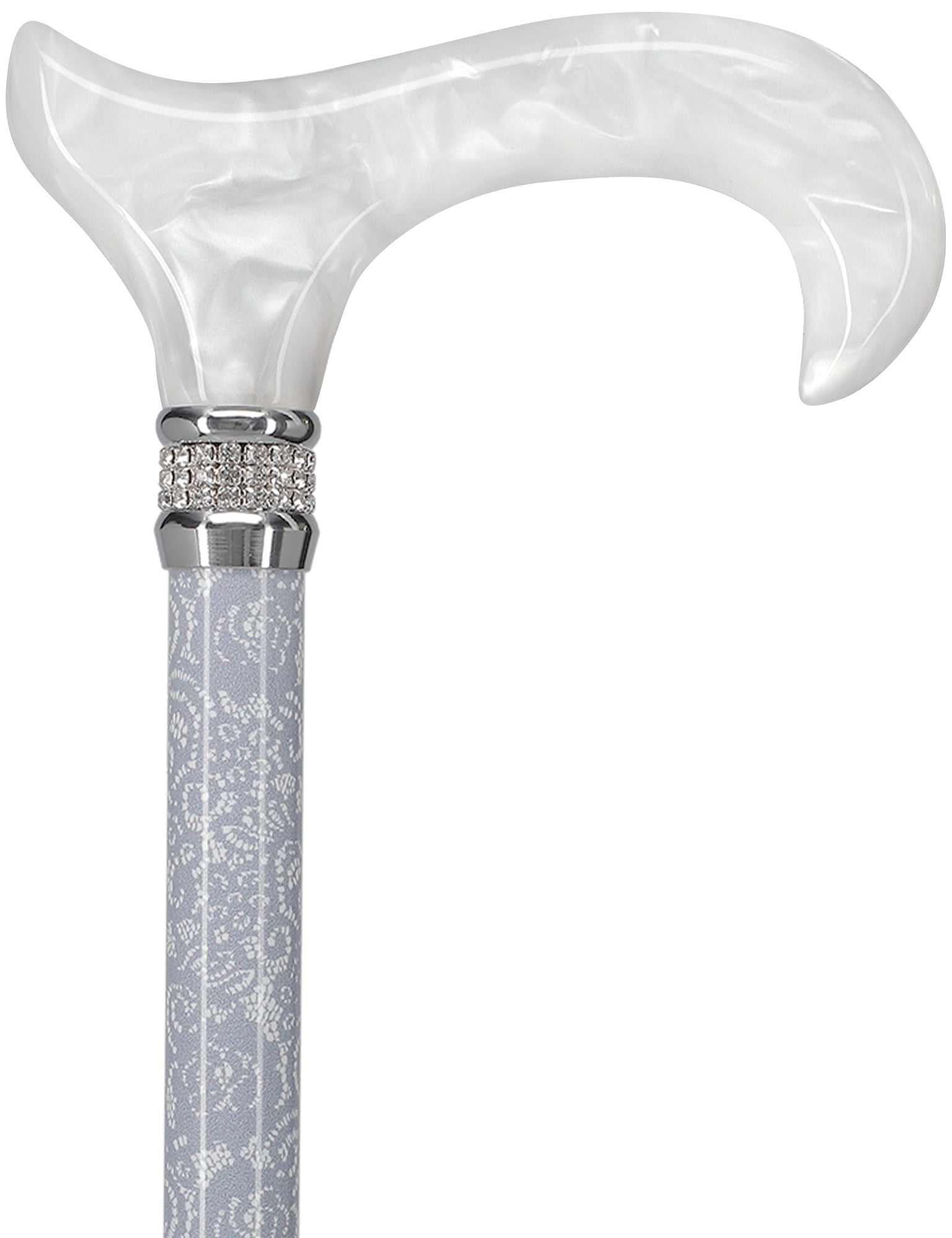 Rhinestone Designer Folding Cane: Pearlz Graceful Lace Tumblr