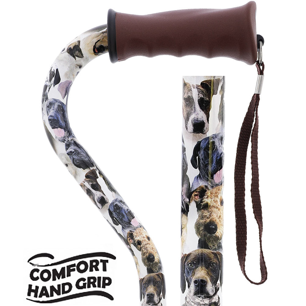 Dog Lovers' Choice: Comfort Grip Offset Walking Cane Low Pice Fee Shipping For Sale