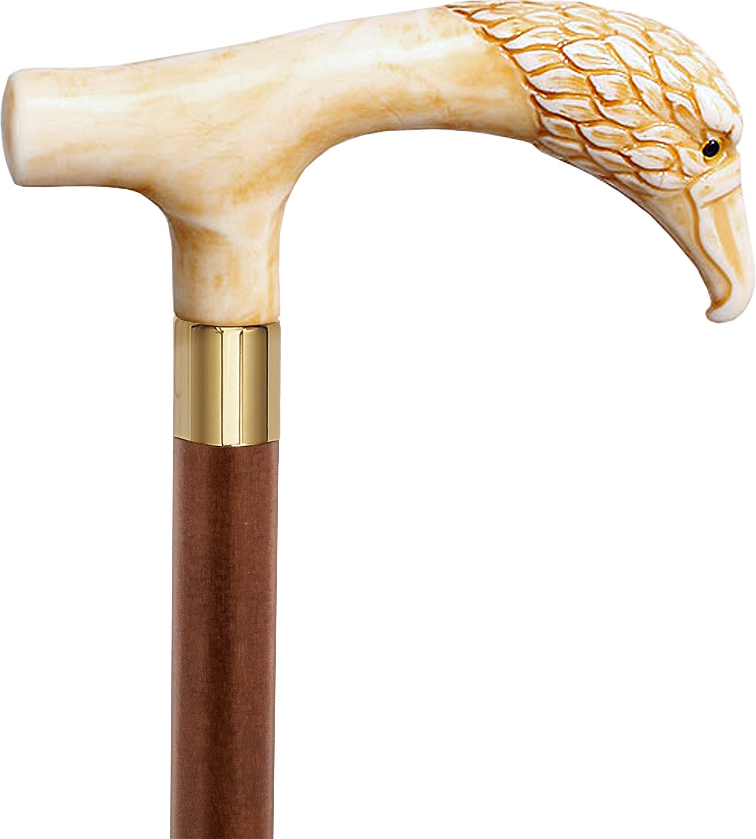 Fritz Eagle Faux Ivory Handle Italian Handle Cane w/ Custom Shaft & Collar Sale Visit