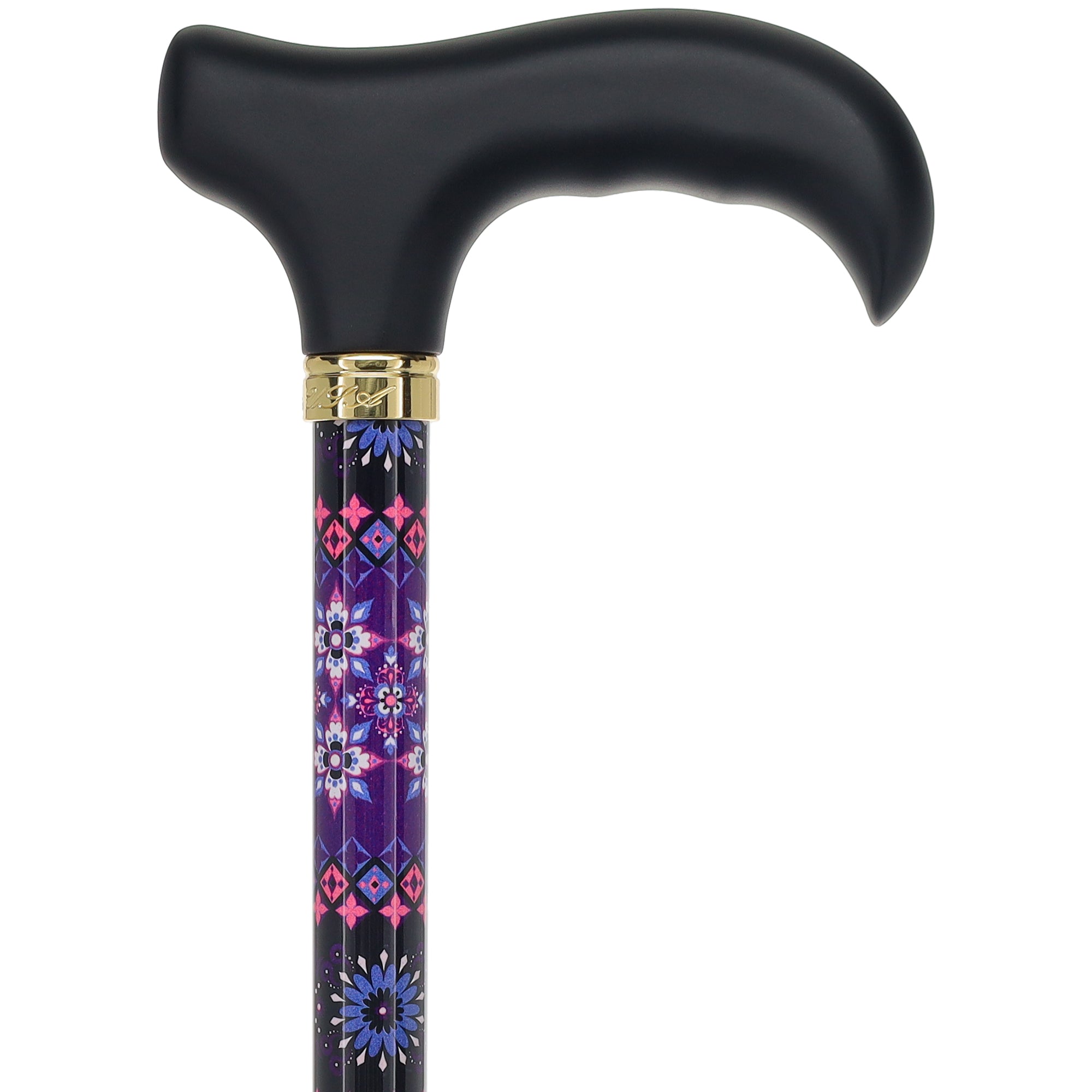 Pretty Purple Adjustable Derby Walking Cane with Engraved Collar w/ SafeTbase Genuine Cheap Online