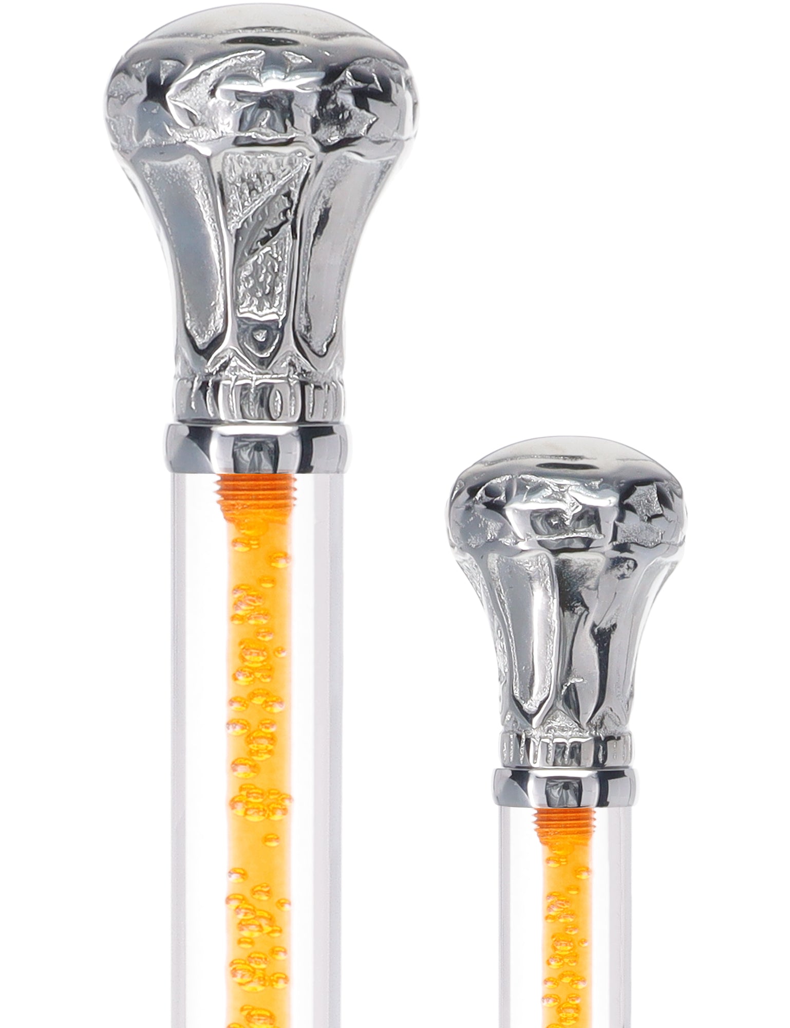Color Crystal Elegance Chrome Knob Cane with Invisible Acrylic Shaft Options Sale In China