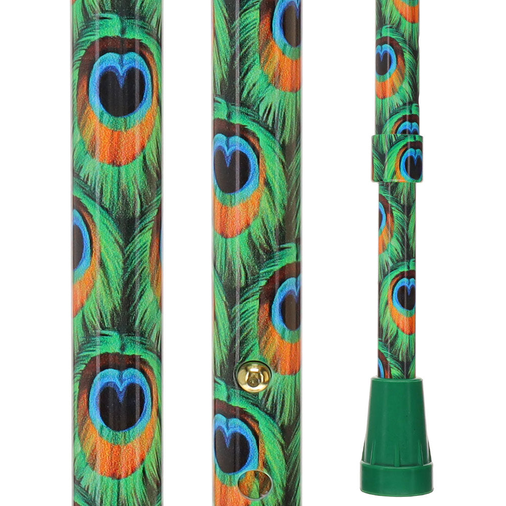 Pretty Peacock: Designer Adjustable Cane w/ Patterned Handle Clearance Recommend