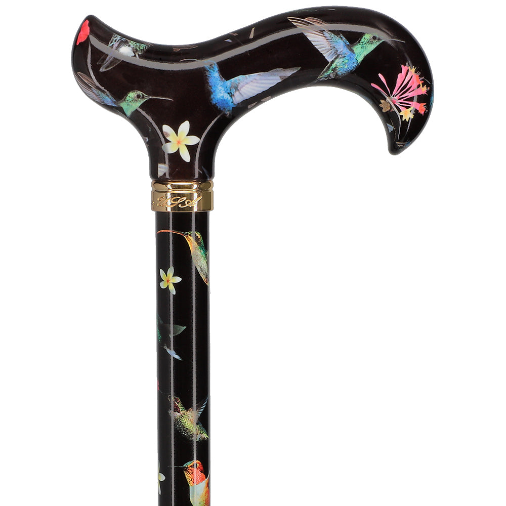 Flight of the Hummingbird: Designer Pattern Adjustable Cane Outlet Genuine