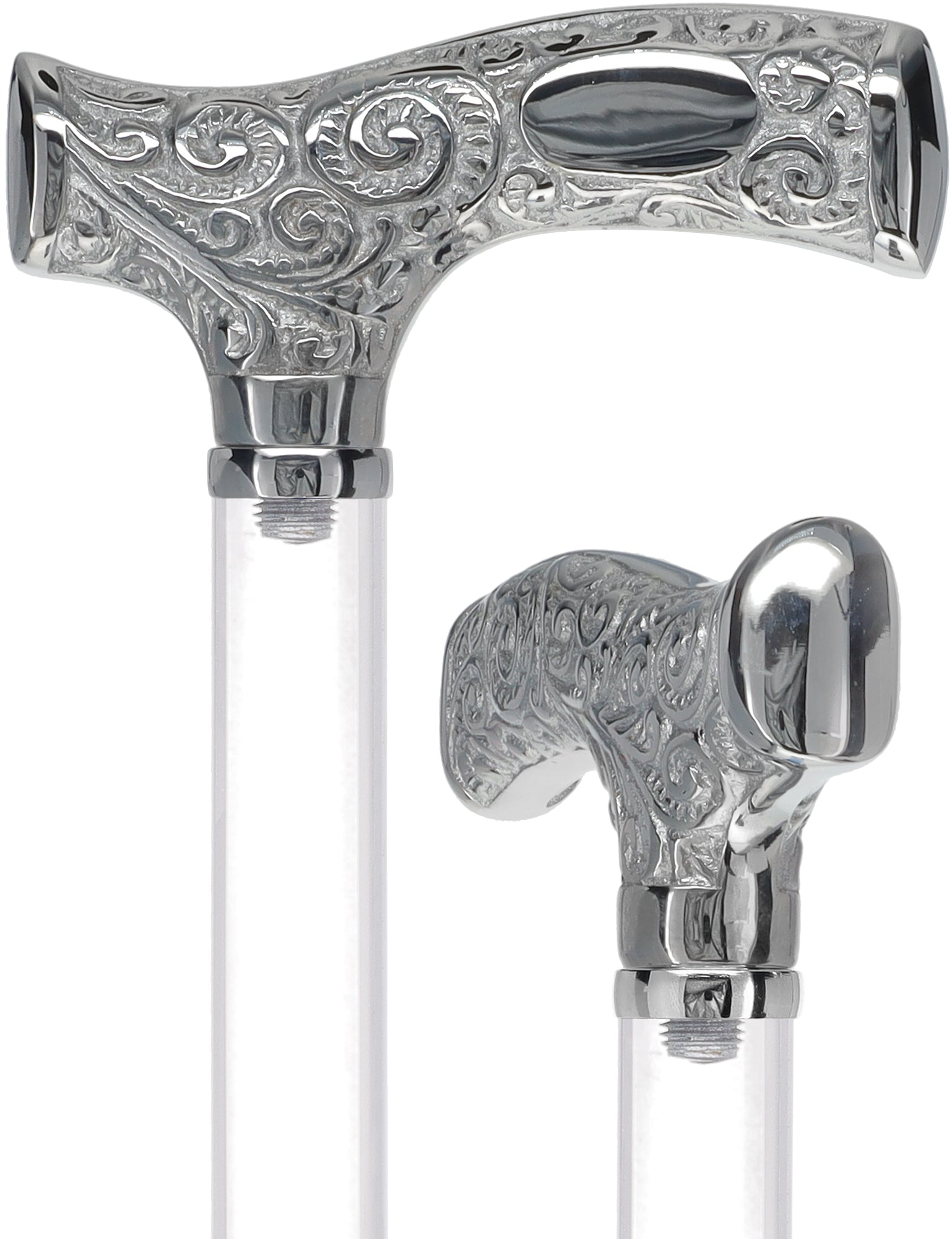 Make It Yours: Invisible Clear Shaft w/ Premium Chrome Brass Cane The Cheapest For Sale