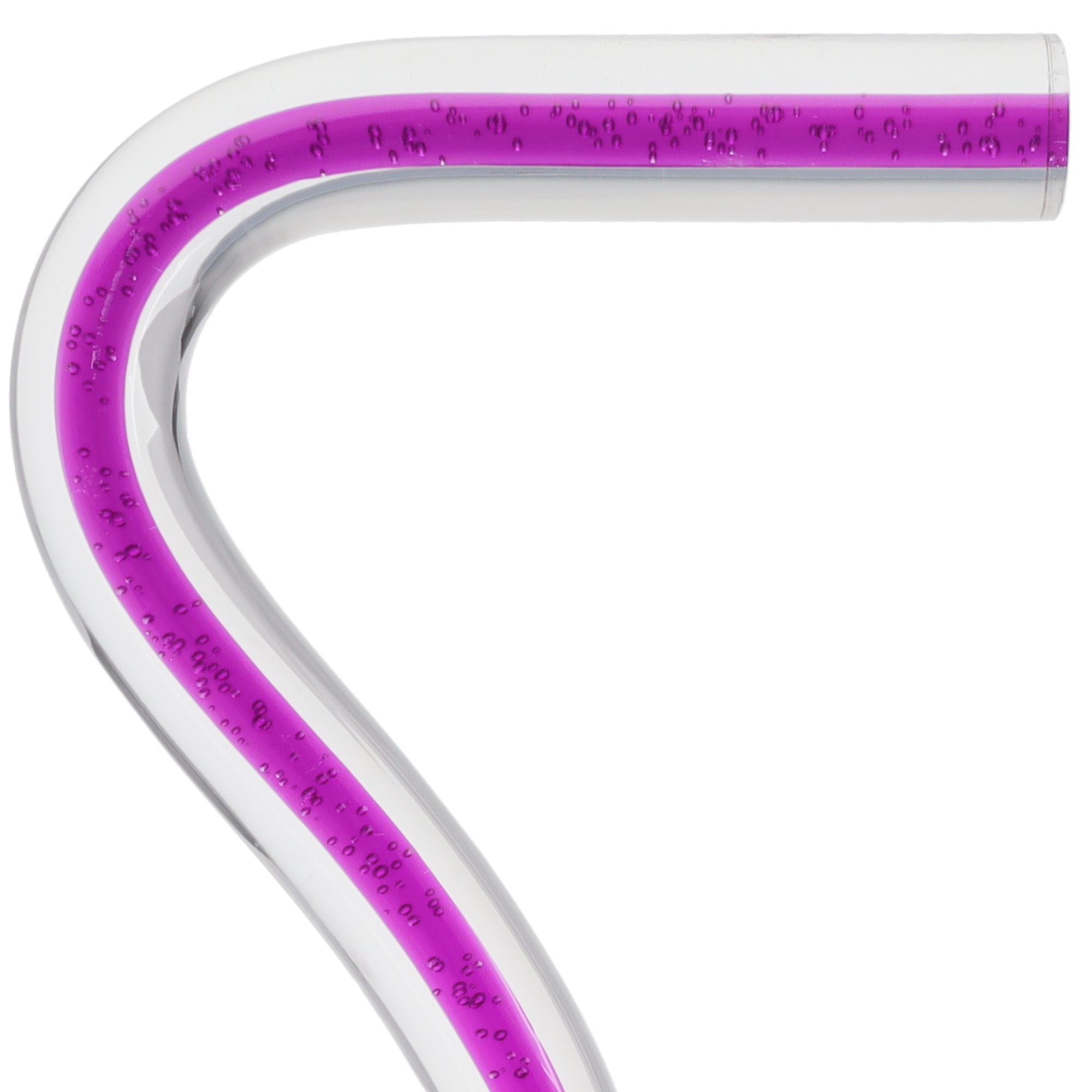 Amethyst Trace Cane: Purple Streak w/ Floating Bubbles in Clear Shaft Buy Cheap Largest Supplier