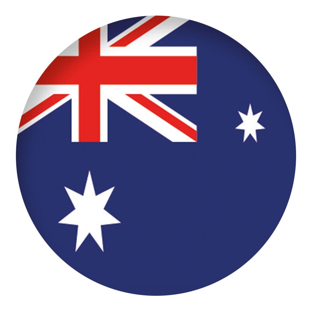 Australia Flag Flat Top Stick: Beechwood Shaft Pewter Cheap Visa Payment