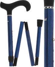 Scratch and Dent Blue Mesh Adjustable Folding Derby Carbon Fiber Walking Cane V3089 Discount Best Sale