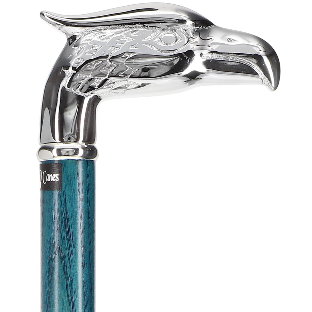 Premium Denim Blue Eagle Cane: Chrome, Patriotic Elegance Clearance Exclusive