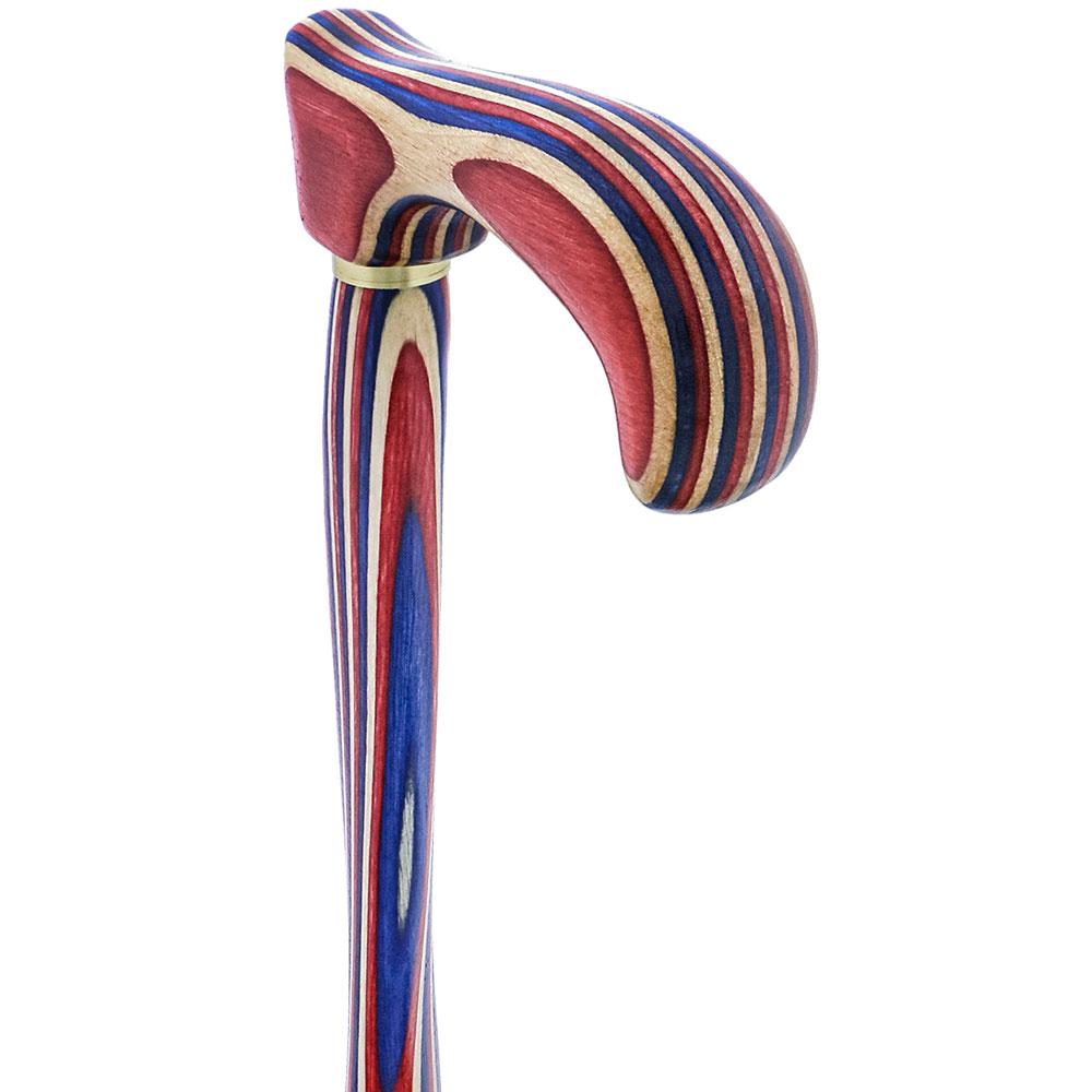 USA-Made Patriotic Twist Cane: Red, White & Blue Laminate Online Shop From China