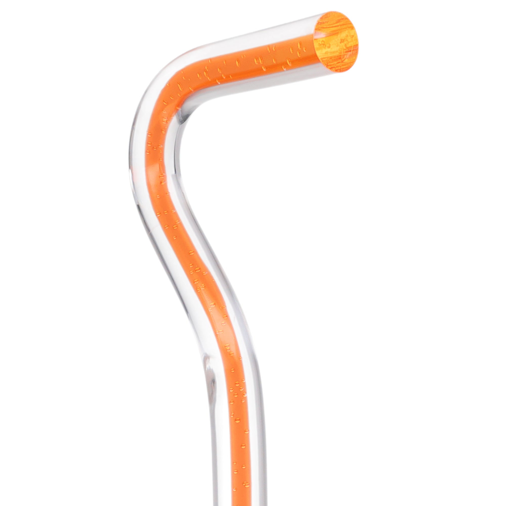 Be Bold Wear Orange Cane: Orange Streak w/ Floating Bubbles in Clear Shaft Cheap Footlocker Finishline