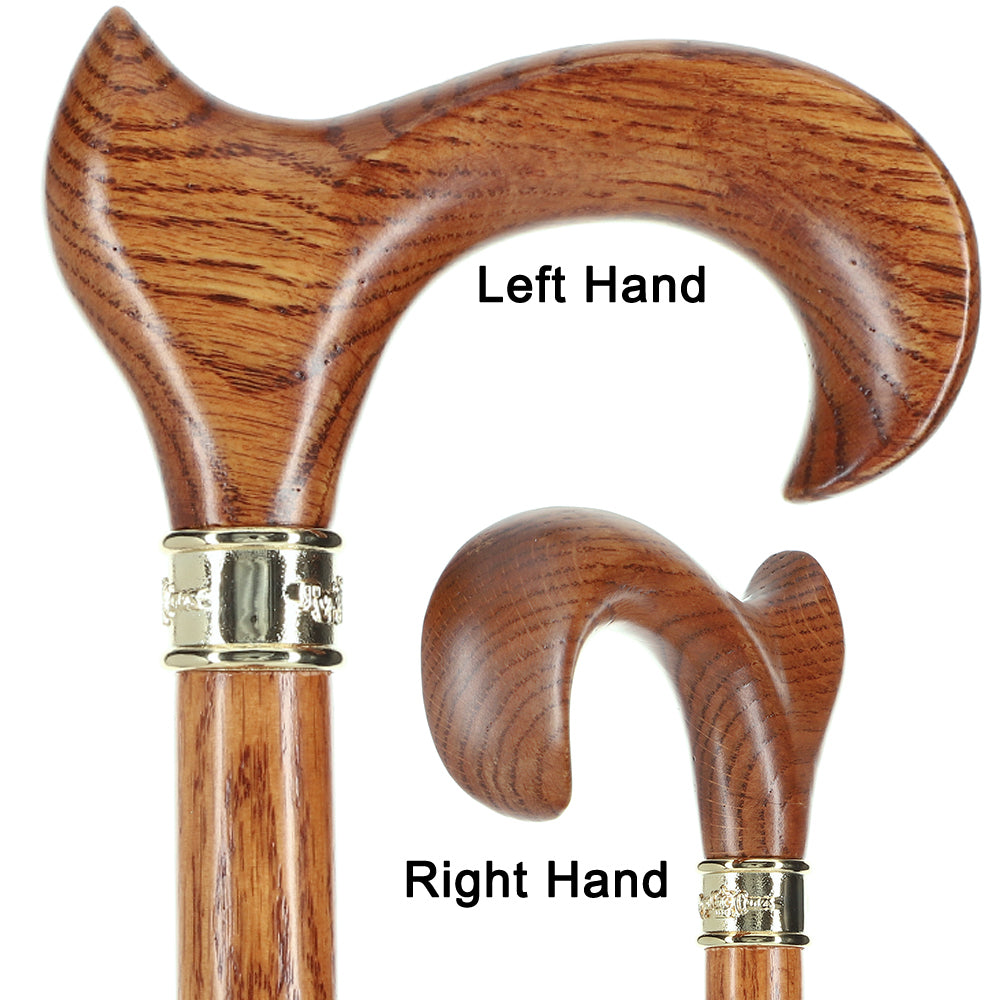 Genuine Oak Ergonomic Walking Cane with Embossed Collar Grey Outlet Store Online