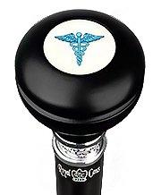 Medical Doctor Caduceus Emblem Flask Walking Stick: Wood Shaft Hidden Flask Cheap Sale 2025