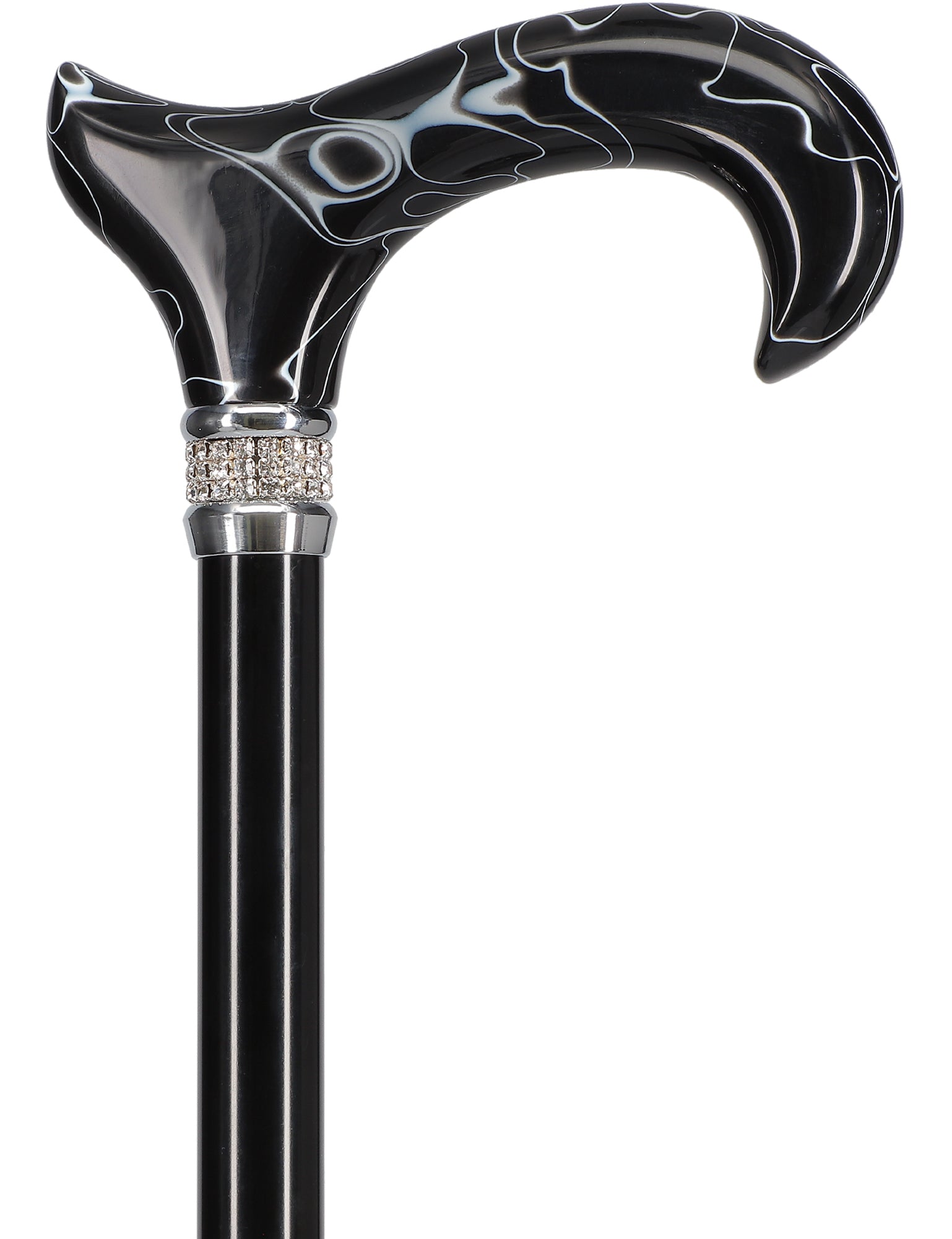 Rhinestone Designer Cane: Black Pearlz Clearance Perfect