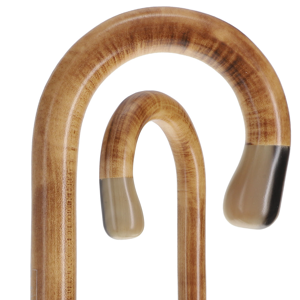 French Authentic: Blonde Horn Ball Cane with Light Maple Best Sale Cheap Pice