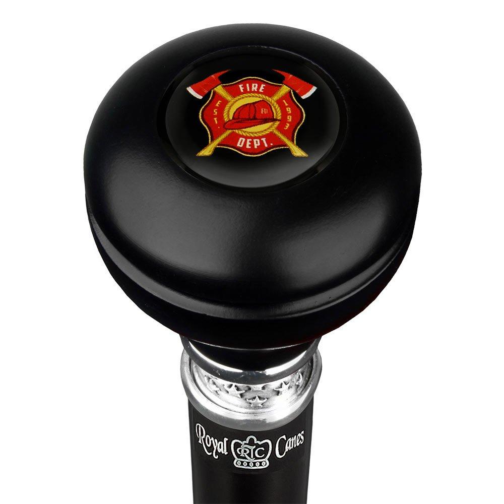 Fire Department Emblem Knob Stick: Large Knob, Pewter Collar Discounts Sale Online