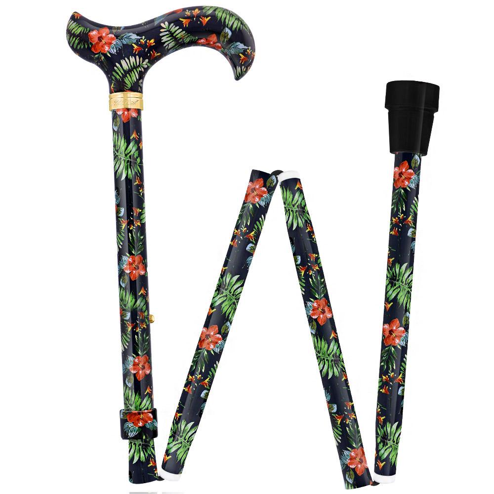 Island Way: Designer Folding Cane with Patterned Handle Visa Payment Cheap Pice