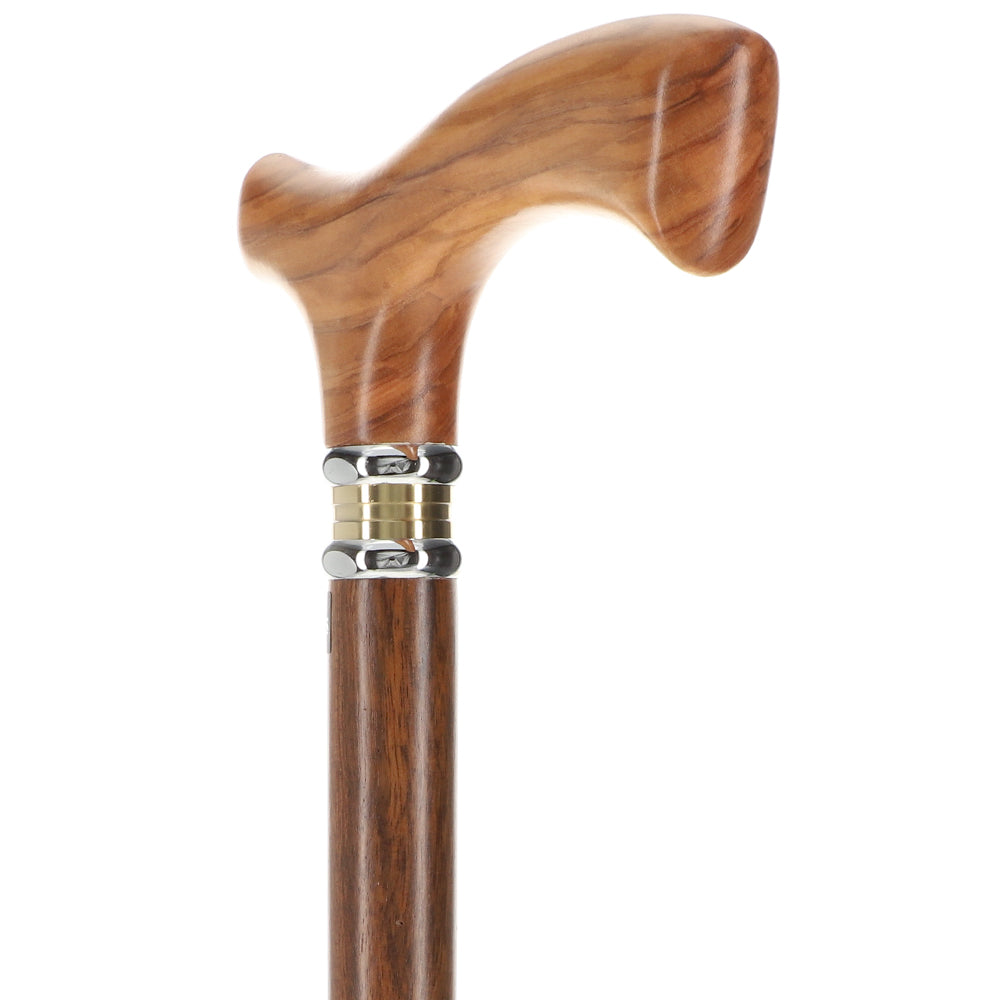 Genuine Olivewood Fritz Handle Walking Cane: Ovangkol Shaft Sale Big Discount