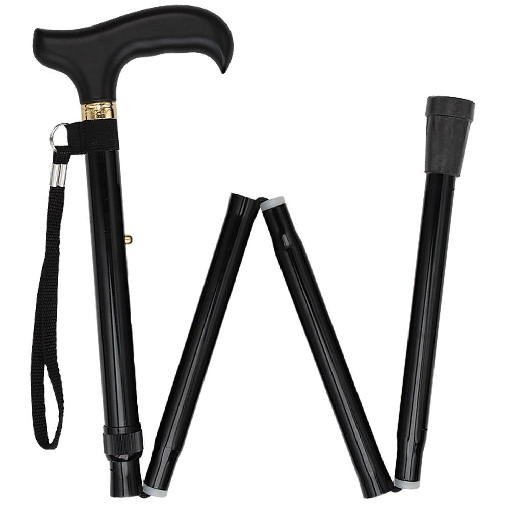 Black Folding Derby Cane: Adjustable & SafeTbase Shop For Sale