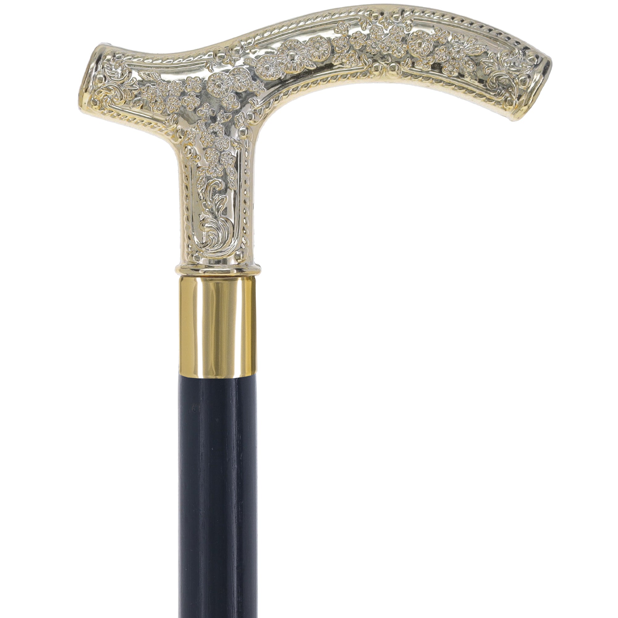 Men's Gold Derby Handle: Elegant Costume Cane Reliable