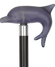 Crystal Blue Dolphin-Italian Handle Cane w/Custom Handle and Collar Buy Cheap Perfect