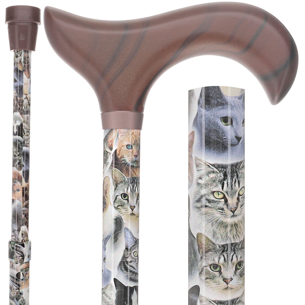 Scratch and Dent Cats Designer Adjustable Derby Walking Cane V2165 Discount Countdown Package