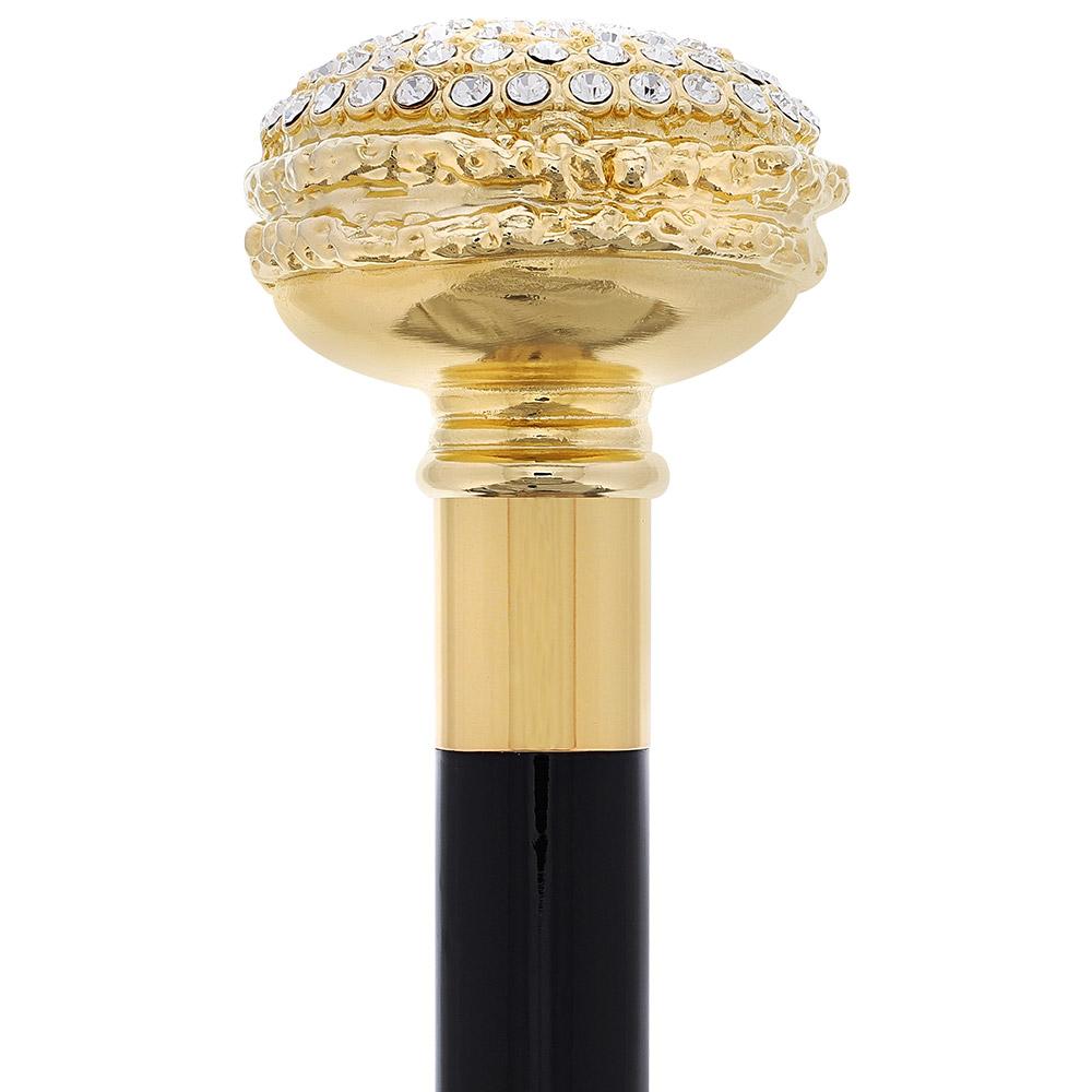 Italian Luxury: 24K Gold Plated Cane with Swarovski Rhinestones Fashionable Cheap Pice