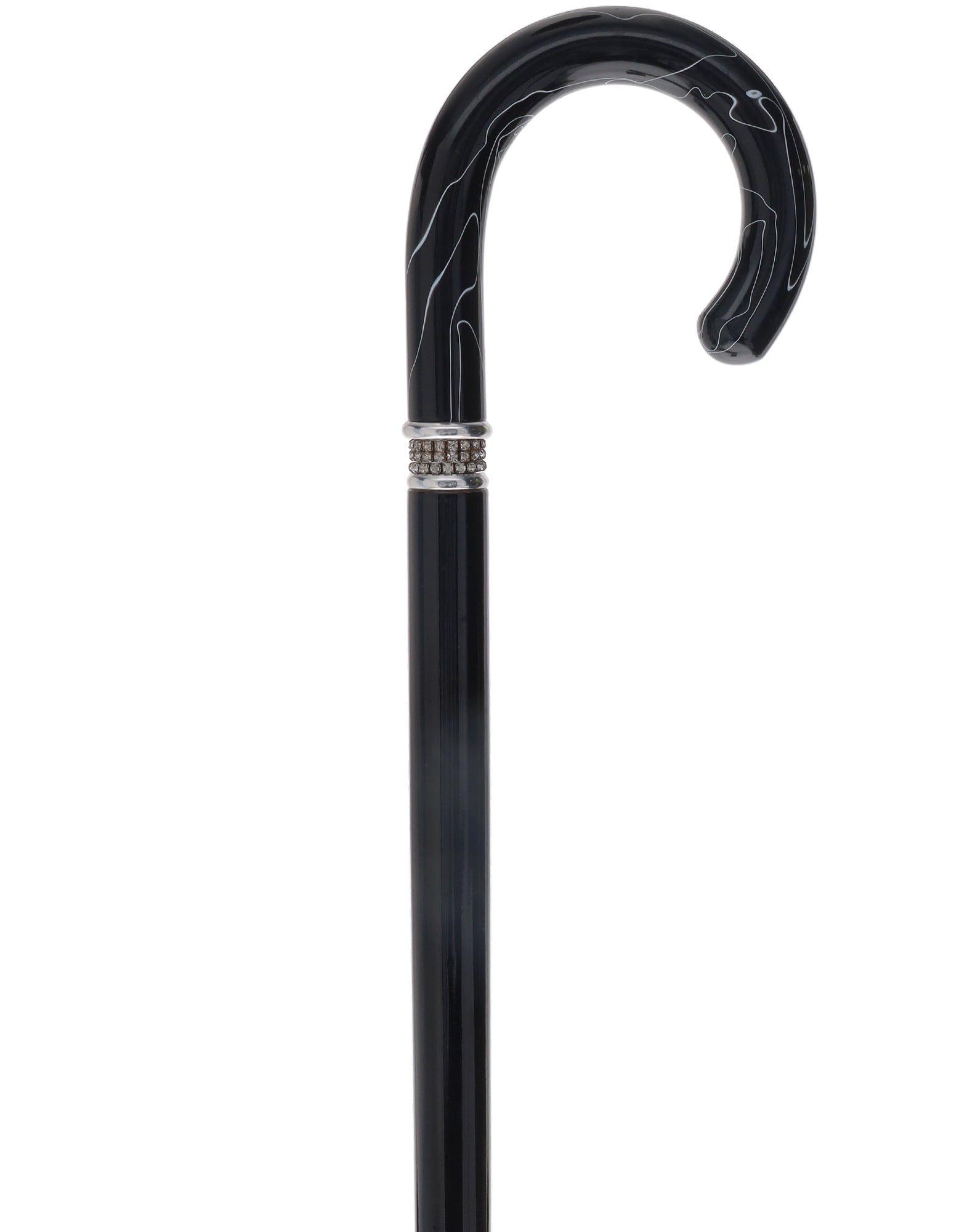 Limited single item listing: Black Tourist walking cane w/ Rhinestone collar Recommend Cheap Pice