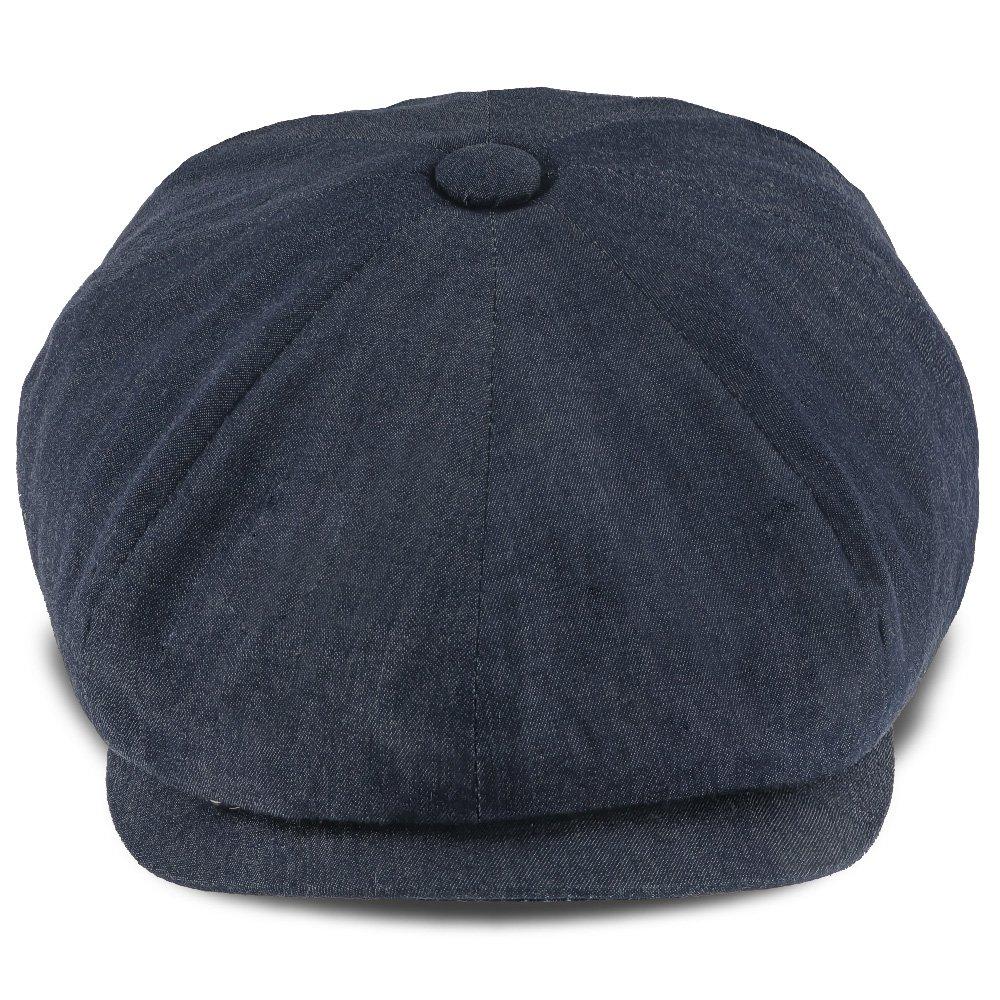 Denim Eight - Walrus Hats Navy Cotton 8 Panel Newsboy Cap Cheap Big Sale