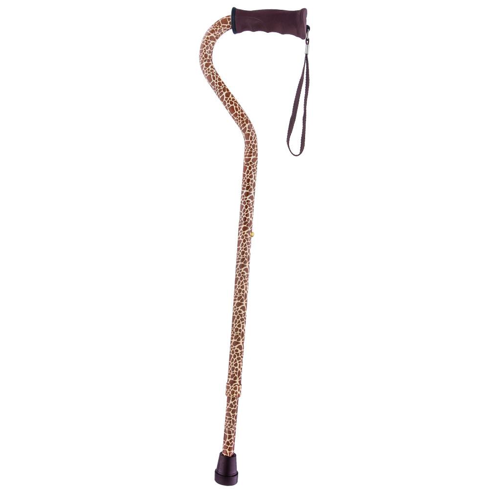 Wild Giraffe Aluminum Convertible Quad Walking Cane with Comfort Grip - Adjustable Shaft Collections