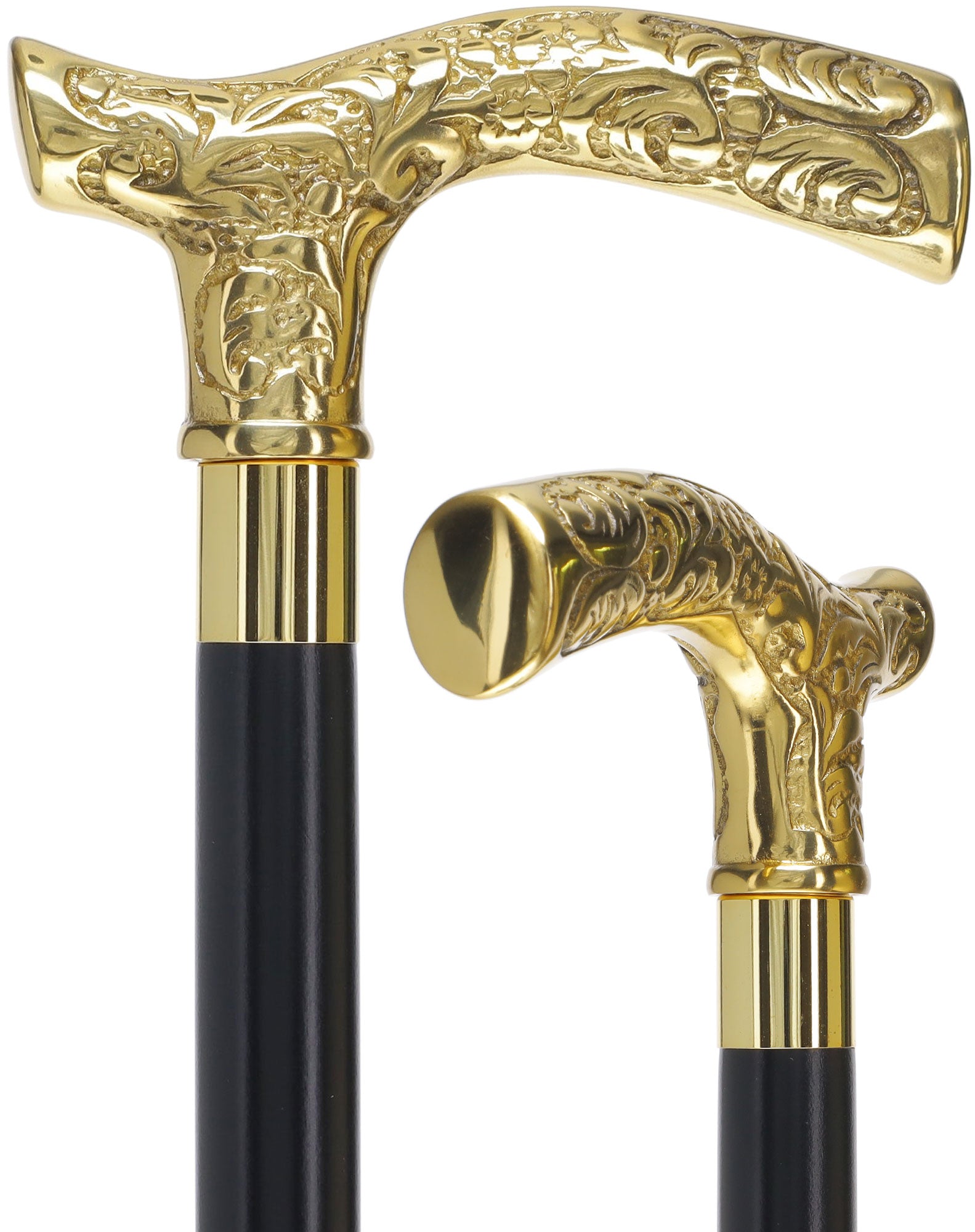 Premium Brass Fritz Handle Walking Cane: Custom Shaft & Collar 2025 Sale Online