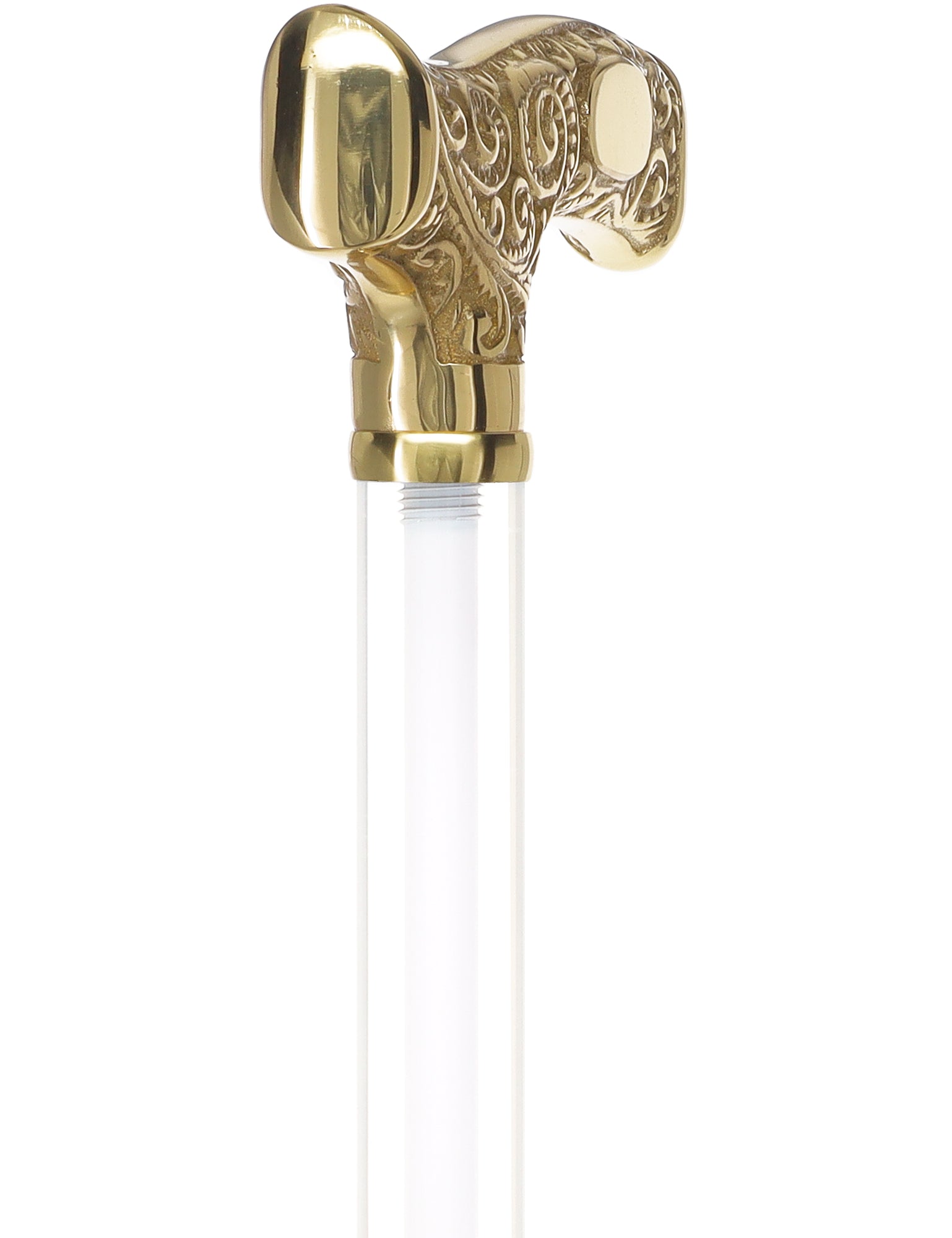 Make It Yours: Invisible Clear Shaft w/ Premium Brass Cane Discount Inexpensive