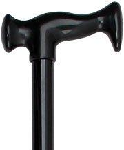 Black Orthopedic Handle Cane with Black Wooden Shaft Sale View