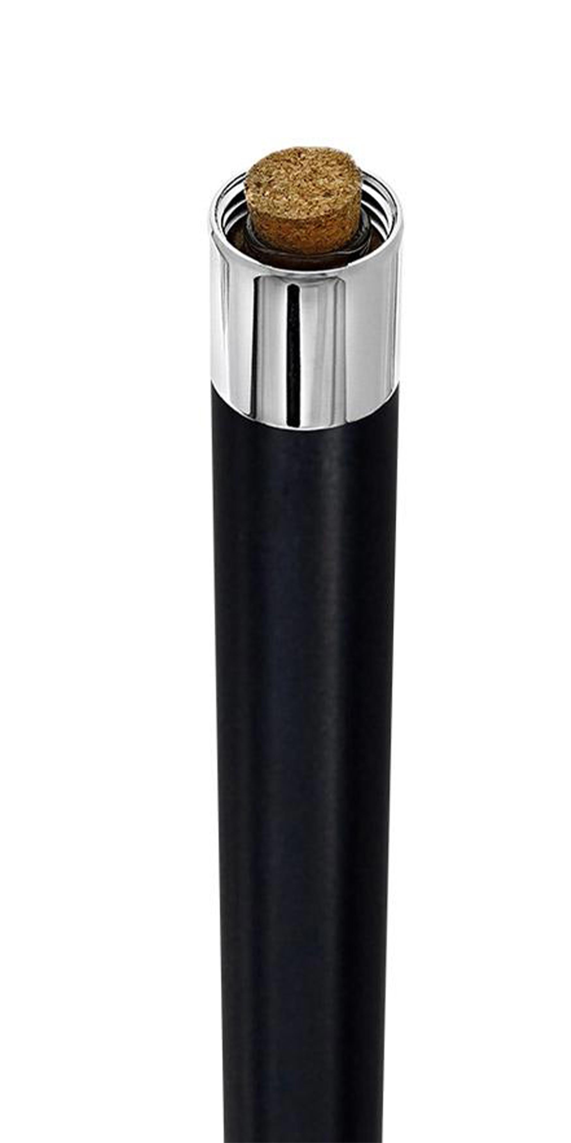 Knob Premium Chrome Brass Flask Cane: Wood Shaft Hidden Flask Clearance Online