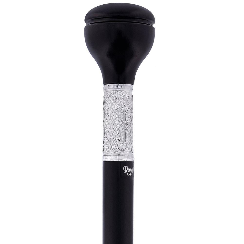 Artisan Pewter Leaf Collar: Luxury Black Beechwood Knob Handle Clearance Clearance