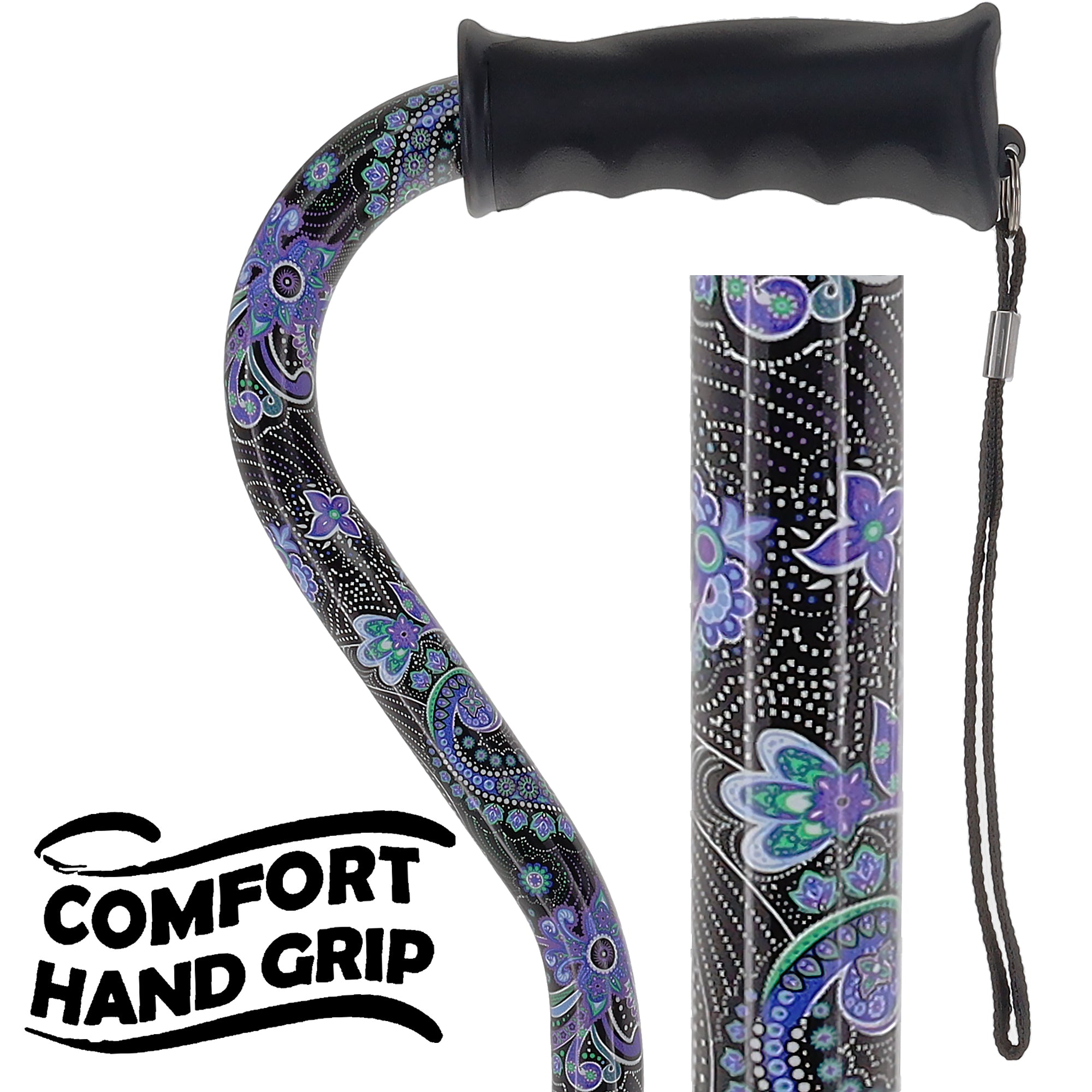 Purple Majesty: Adjustable Offset Walking Cane Comfort Grip Outlet Recommend