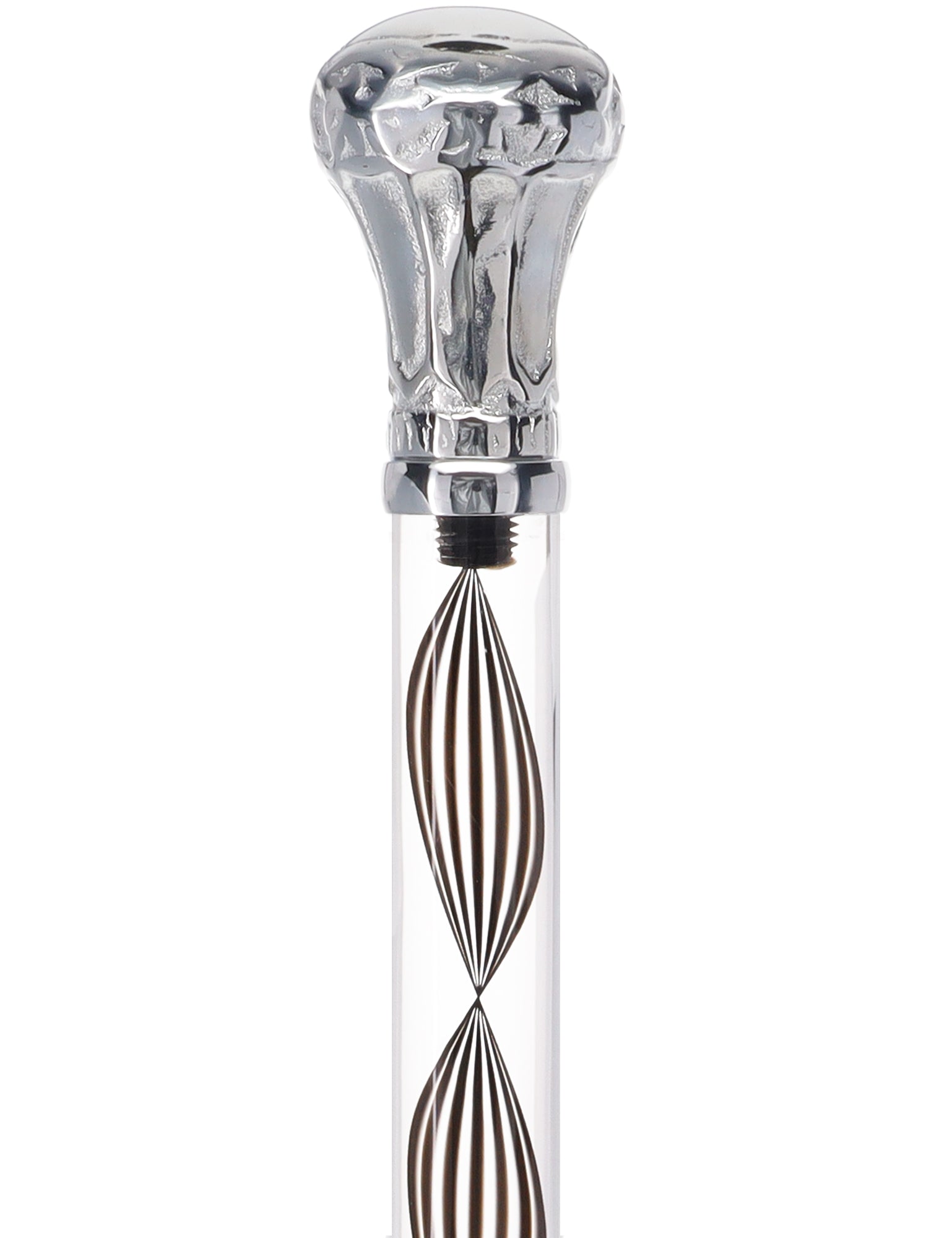 Crystal Elegance Chrome Knob Cane with Invisible Acrylic Shaft Options Excellent Online