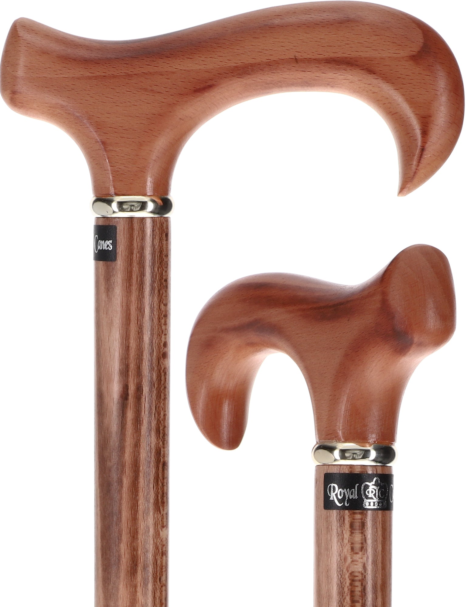 Scorched Beechwood Derby Cane - Silver Collar Pick A Best