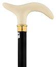 Scratch and Dent Faux Ivory Nuevo Handled Walking Cane w/ Black Beech Wood Shaft & Brass Collar V2048 With Paypal Cheap Online