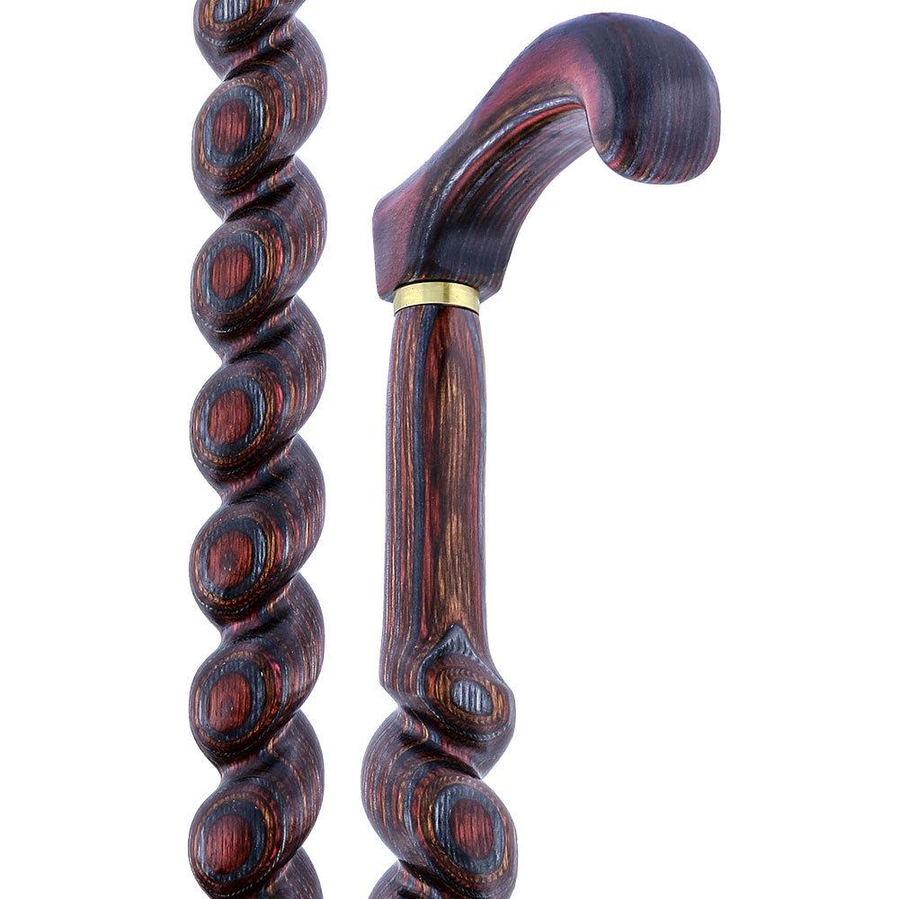 USA-Made Twisted Spiral Cane: Rustic Red Durable Laminate Wiki For Sale