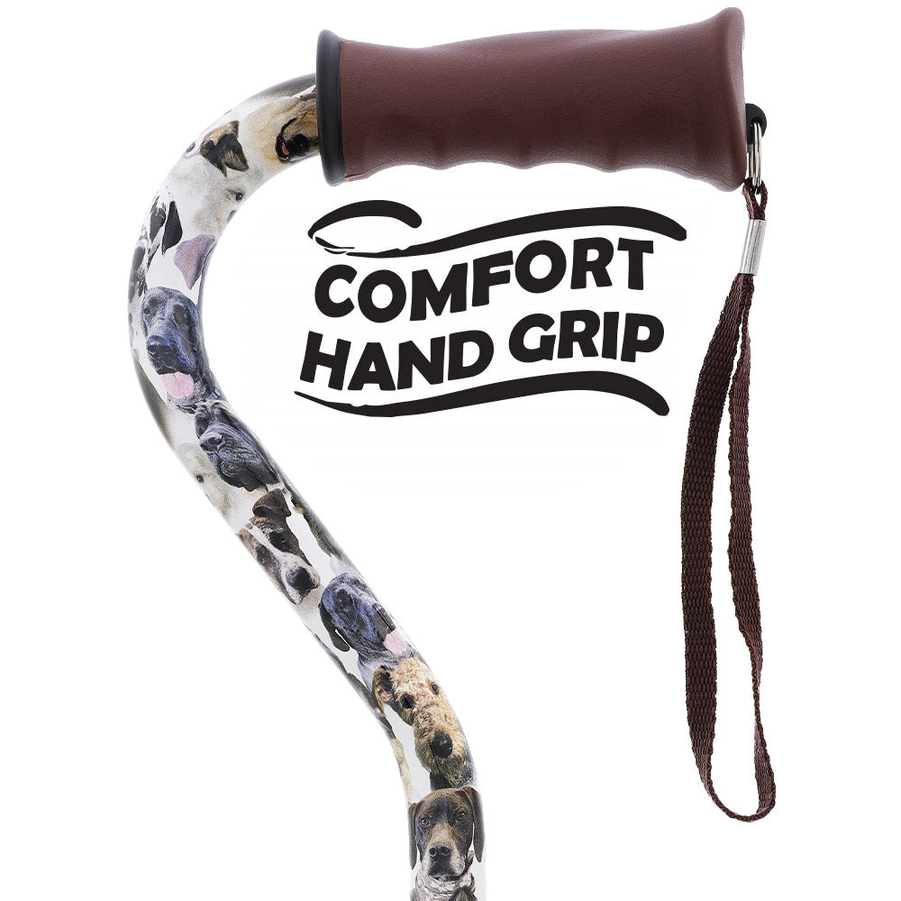 Dog Lovers' Offset Cane - Comfort Grip, Adjustable w/ SafeTbase Discount From China