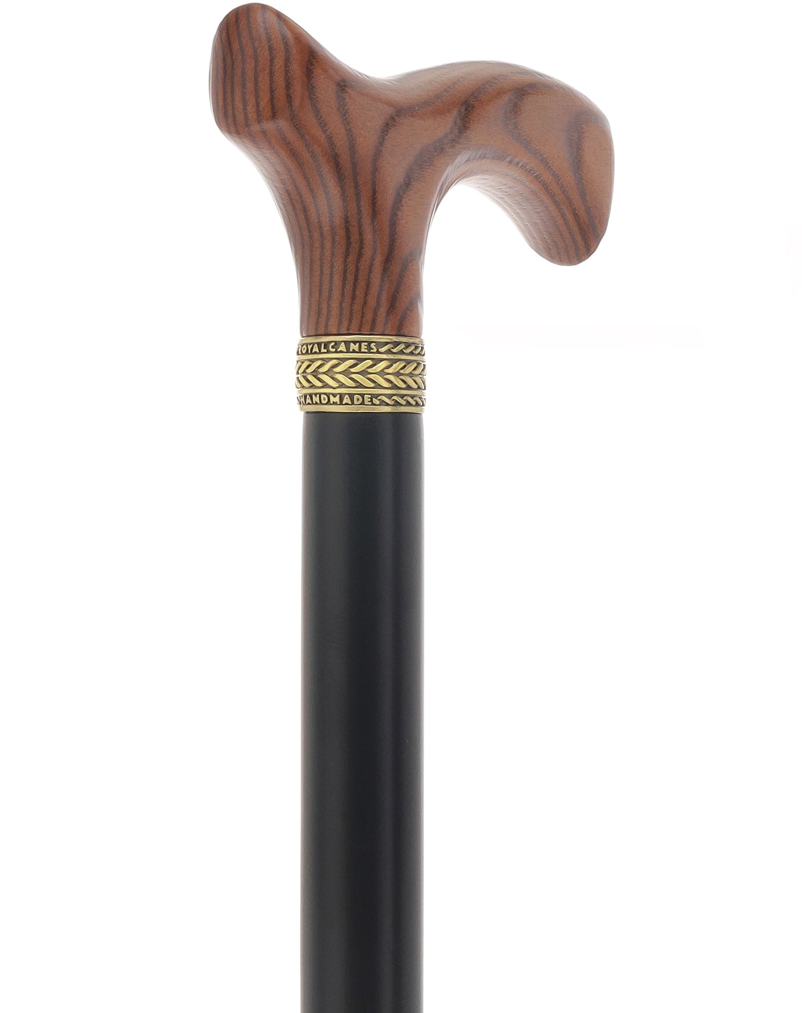 Premium Natural Ash Wood Fritz Cane, Espresso w/ Silver Collar New Styles Cheap Pice