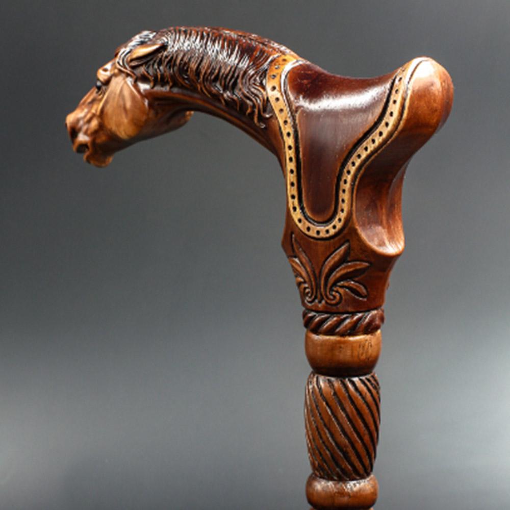 Premium Artisan Horse & Saddle Handcarved Cane Cheap Sale Big Discount